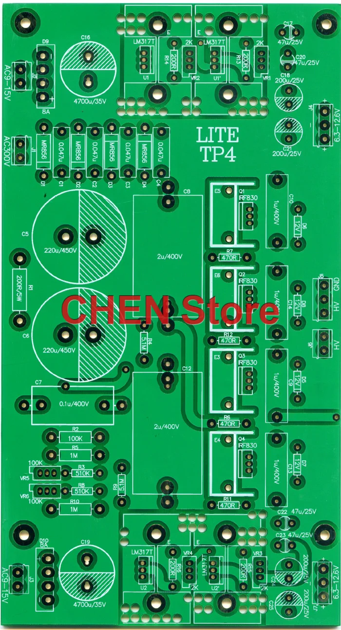 

1PCS NEW LITE TP-4 Transistor regulated power supply board DIY Universal blank PCB for front stage of electronic tube TP4