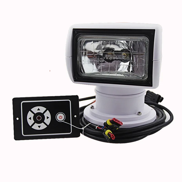 12V 100W Powerful Halogen Marine LED Search Light 360° Rotate Remote Control  Boat Ship Yacht Spotlight