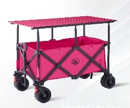 Outdoor Garden Park Portable Beach Trolley Camping Folding Wagon Cart