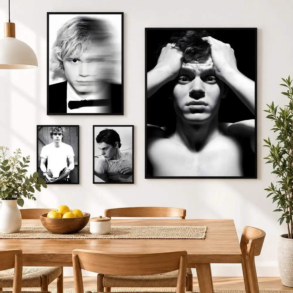 Evan Peters Poster Waterproof HD Modern Peel And Stick Wall Decor Living Room Dorm Garage