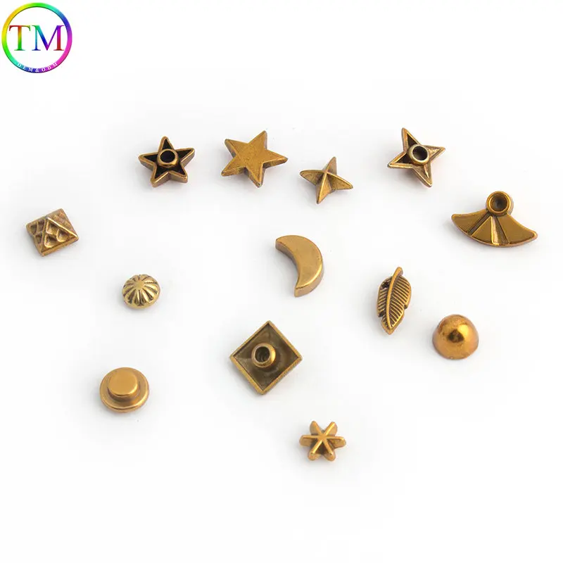 50-200 Pieces Metal Cone Spikes Round Screw Back Rivets Studs Decoration Shoes Clothing Diy Leather Craft Bag Repair Accessories