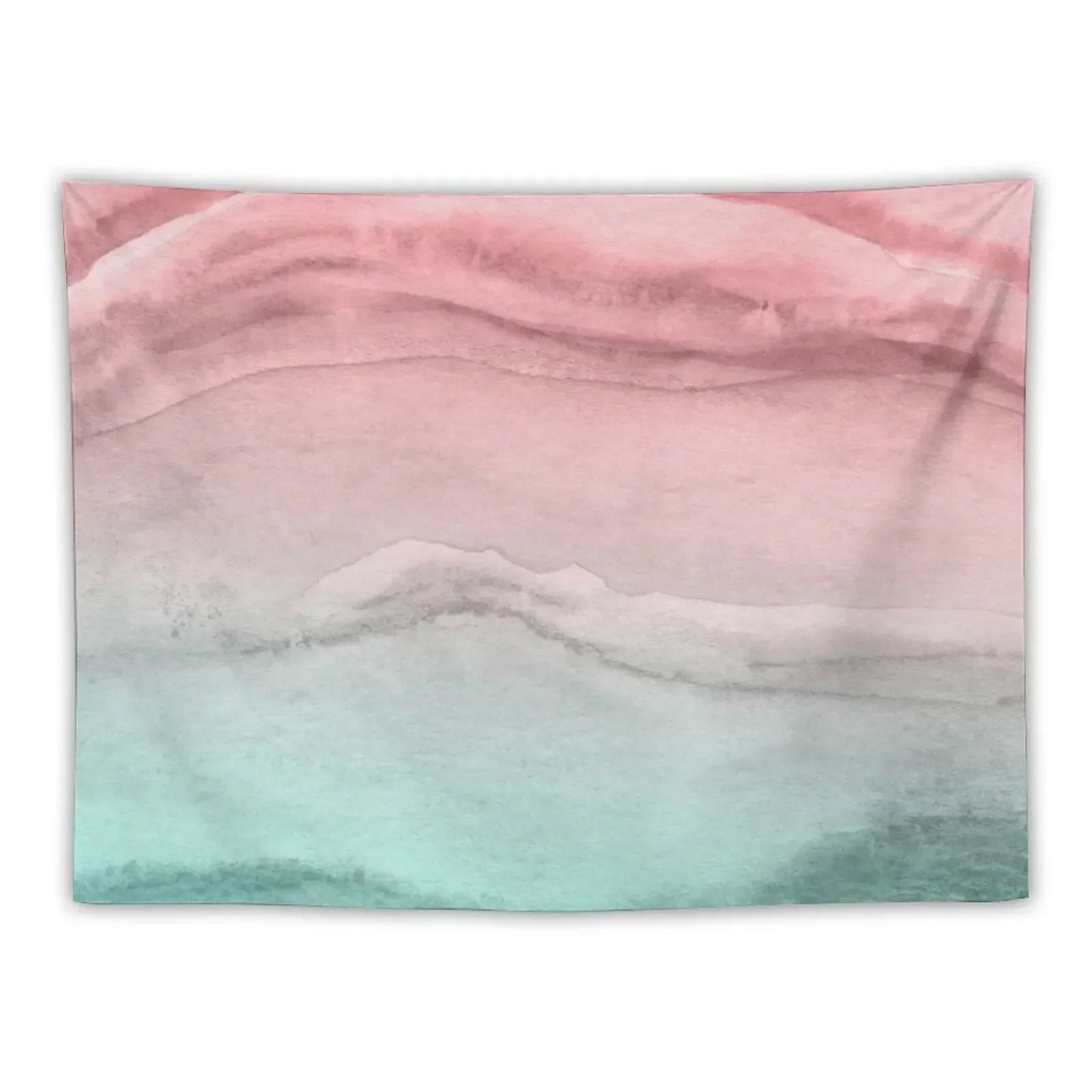 

Watercolor Agate Large Pattern - Pink and Green Tapestry Home Decor Accessories Wall Hanging Decor Tapestry