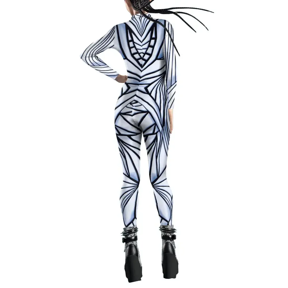 Teanoon Donna Crystal Damage Costume Specchio nero Tute Donna Art Zentai Body Ragazza Vacanza Festa Cosplay Outfit