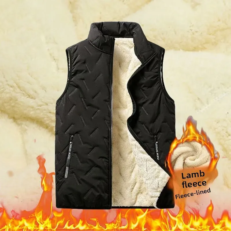 

Осенне-зимний мужской жилет из овечьего флиса на подкладке, утепленный, молодежный тренд, на молнии, цветной