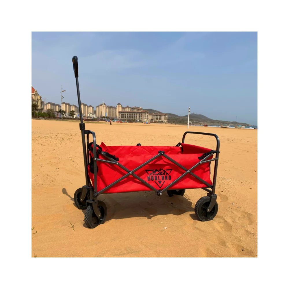 Heavy Duty Beach Cart Outdoor Collapsible Folding Wagon Utility Garden Trolley Cart Supplier