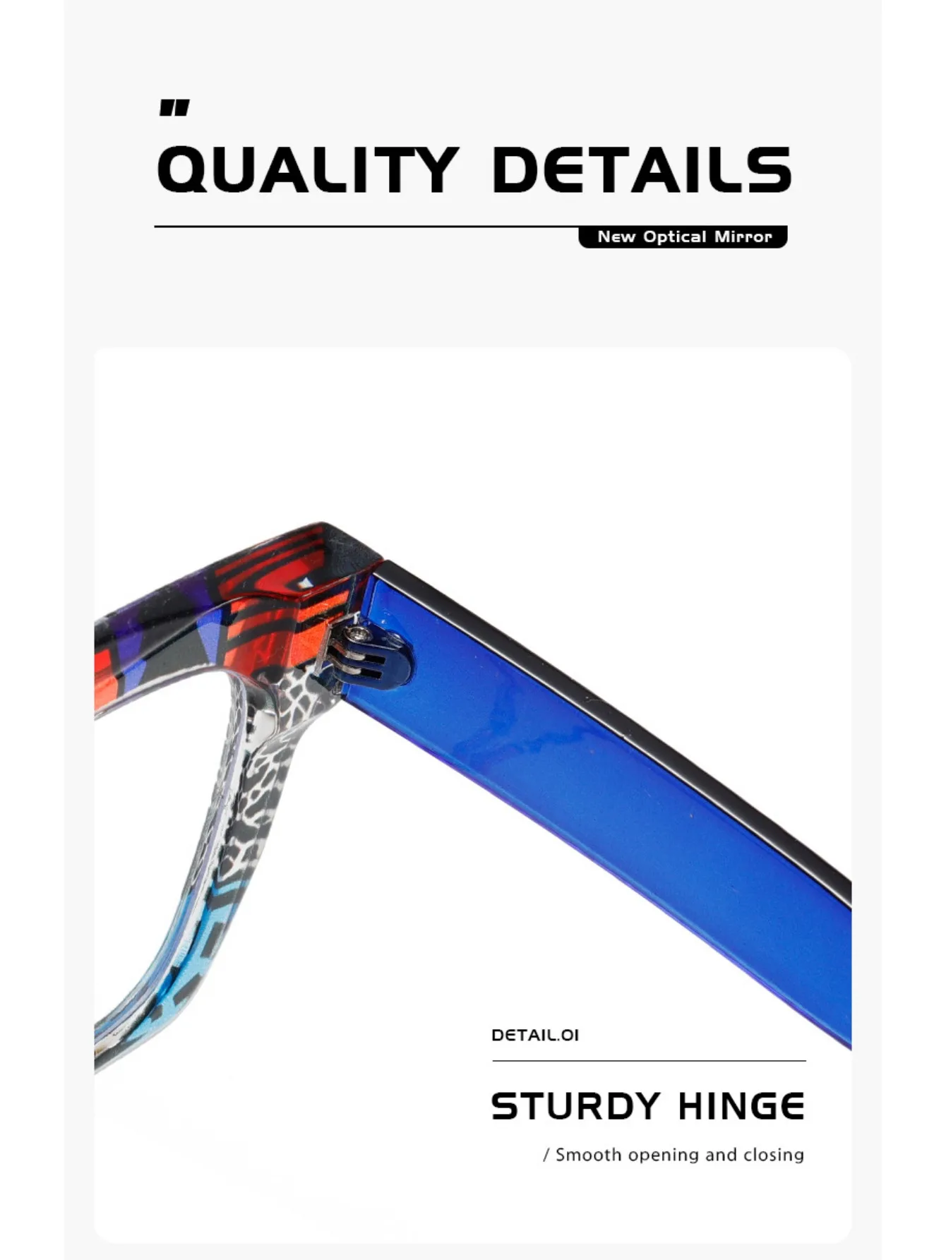 Modische, bunte Streifen-Übergröße-Brille, stilvolle Markendesign-Brille, personalisiertes quadratisches Dekor, schicker Rahmen für Damen – Detail 7