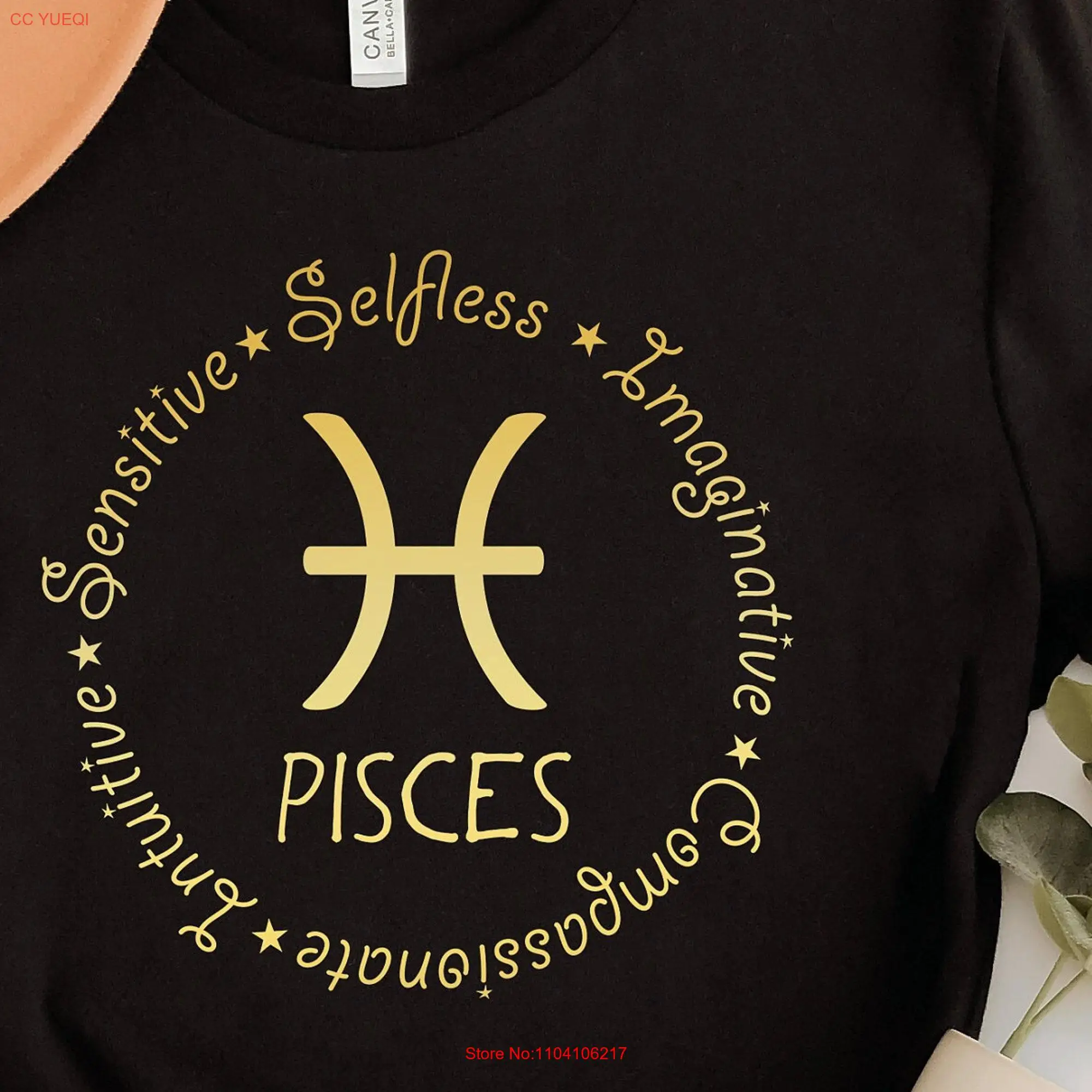 Pisces T Shirt Birthday Zodiac For long or short sleeves