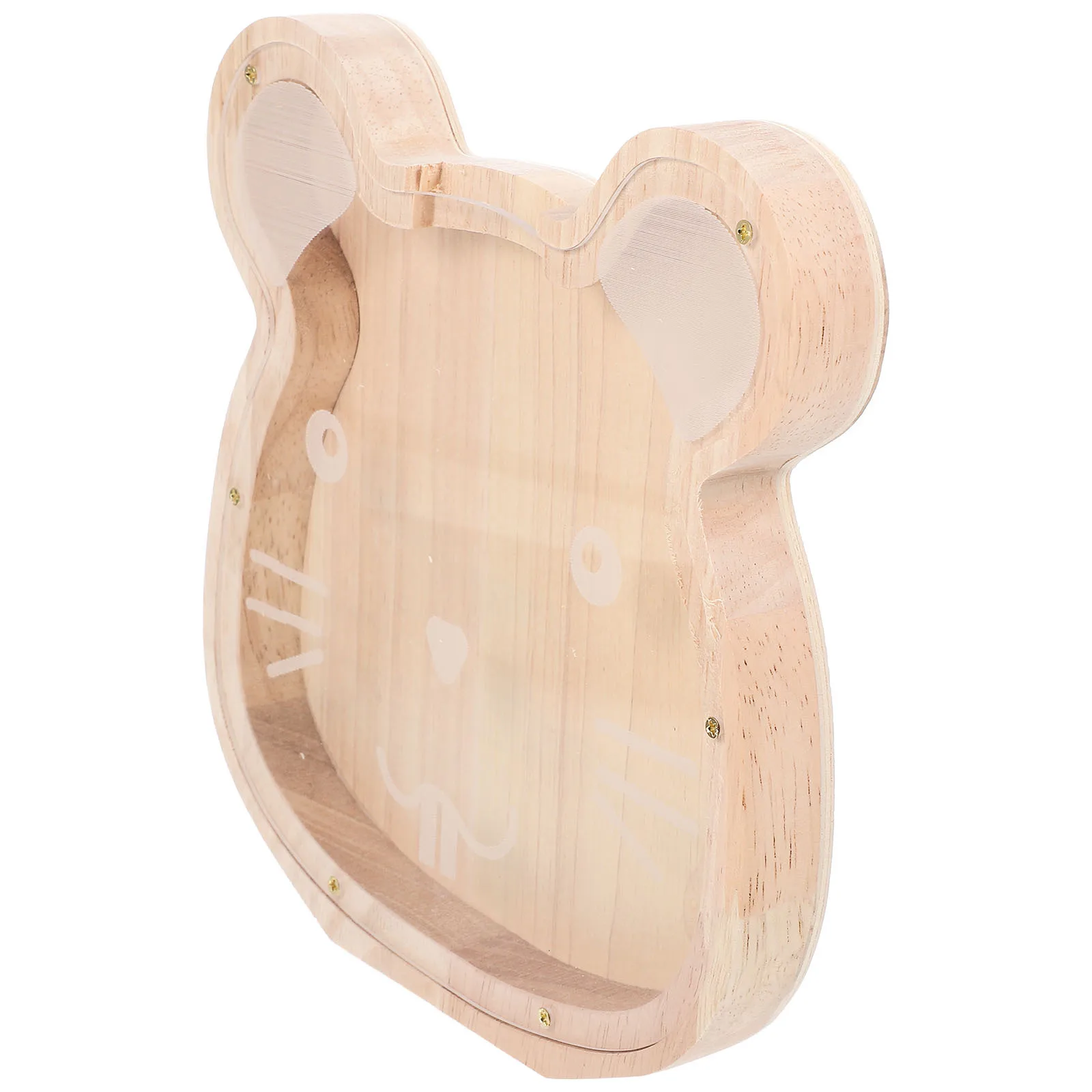 

Wooden Animal Coin Bank Piggy Bank Large Capacity Coin Storage Container Decorative Desktop Money Saving Box Money Pot