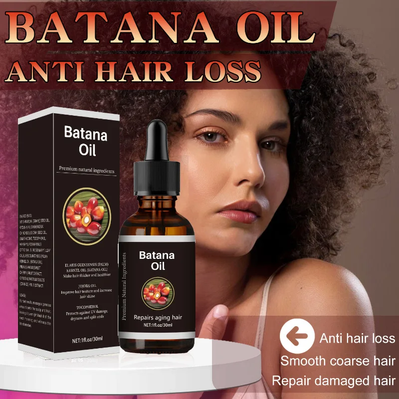 น้ำมัน Batana บำรุงผมให้ความชุ่มชื้น penghalus rambut ผมร่วงหยาบป้องกันผมร่วงน้ำมัน Essential ผมเสีย