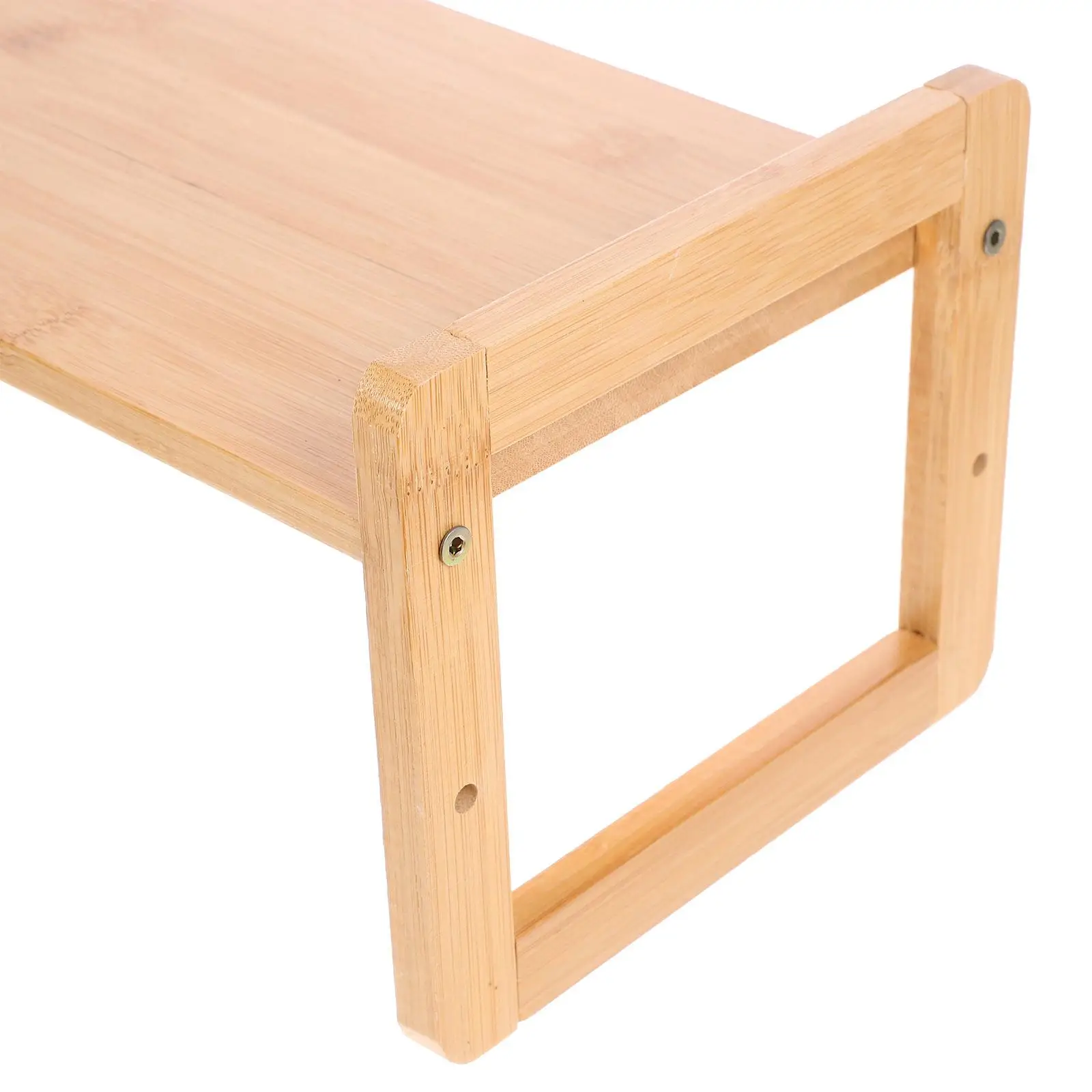 Bambus Lagerregal Monitor Riser Einschichtiges Desktop-Computerregal Wohnheim Essentials Holzständer Aufzug Robust Langlebig Multi