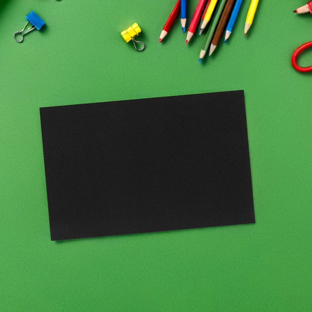 

10 Pcs Children's Sand Painting Paper for Crafts Black Card Stock Scrapbook Cardstock Sandpaper DIY Oil Birthday Decorative