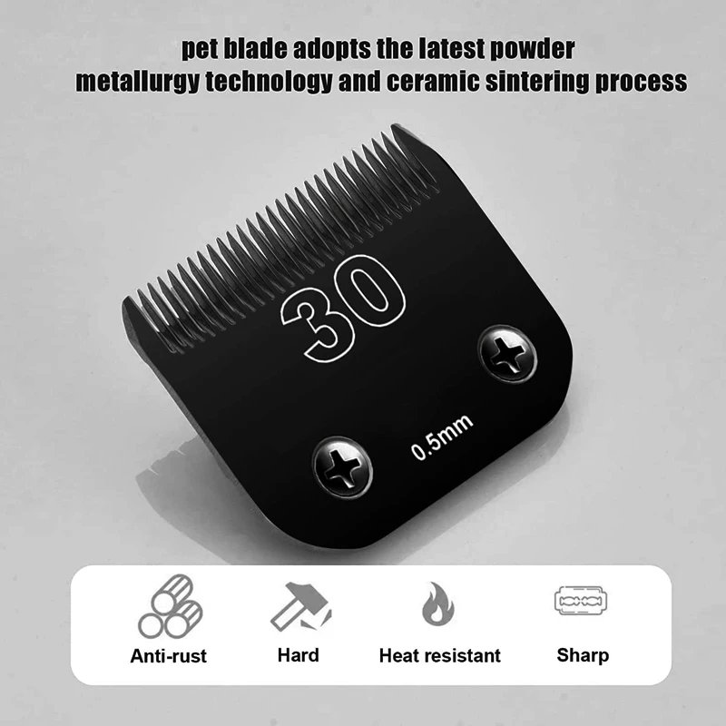 10#15#4FC#5FC#7FC# Black Dog Grooming,Detachable Pet Clipper Blade Compatible with Wahl km,Andis,oster A5 Clippers