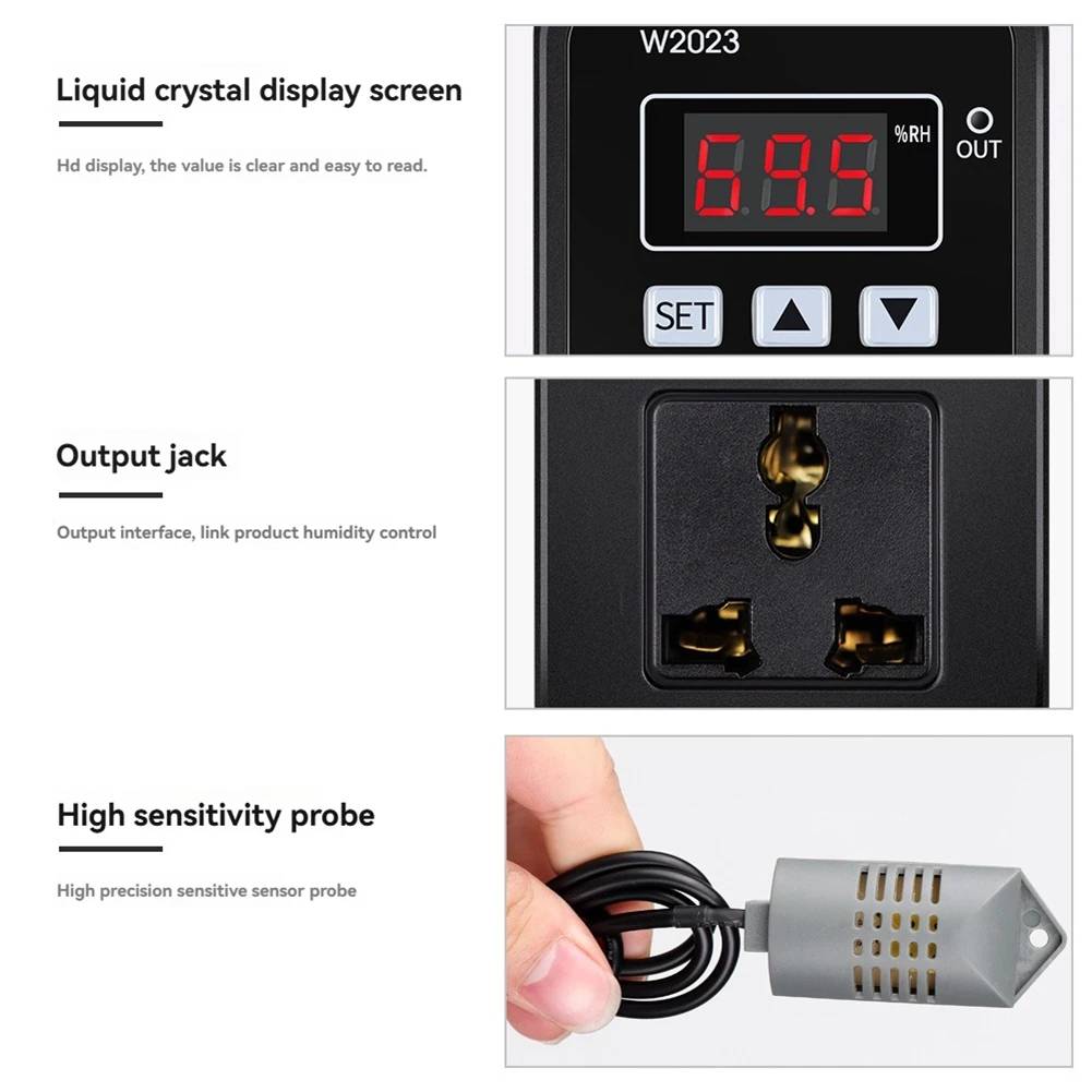 

ABZY-Smart Humidity Controller Humidity Regulator For Dehumidification In Aquaculture Farms US Plug