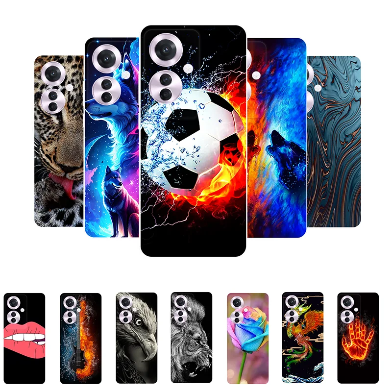 

For OPPO Reno 11F 5G Case Football Soft Silicone Back Cases for OPPO Reno11 F CPH2603 Reno 11 F Phone Cover Reno11F etuis Fundas