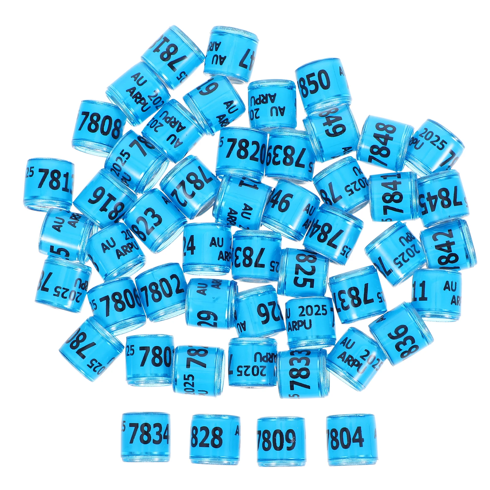 

50pcs Pigeon Foot Ring Aluminum Plastic Bird Leg Tags For Feet Numbered Band Racing Safety Standards Foreign Pigeon
