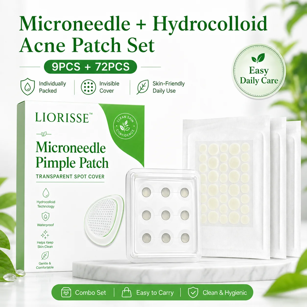 81PCS Assorted Pimple Patch Set White Round Pimple Patches Mixed Pack Invisible Makeup Skin Cover Stickers for Face