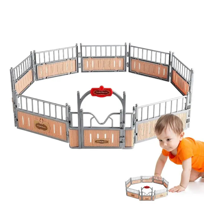 

Model Horse Stable Playset Farm Animal Fence Figurines For Boys Girls Horses Figures Collection Realistic Fun Pretend Play For