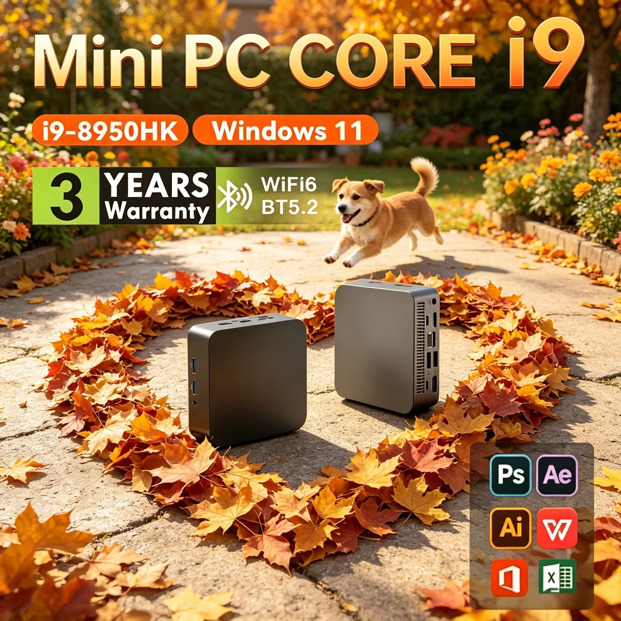 

High Speed I9 8950HK Processor Mini Desktop PC All-purpose Business Office Conference Learning Mini Host