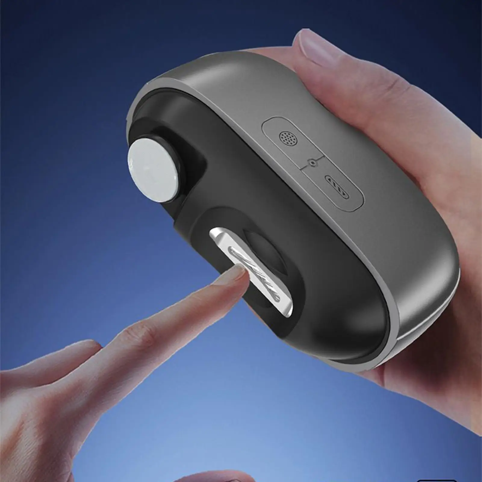 Electric Nail Clippers LED Light Rechargeable Fingernail Cutter Automatic Toenail Trimmer for Kids Adults Seniors Men Women Home