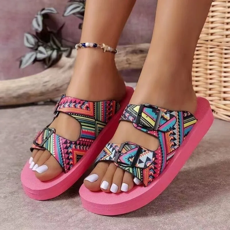 

Spring and Summer New Plus Size 43 Slippers Women's European and American Leisure Sandals Women Zapatos De Verano Mujer