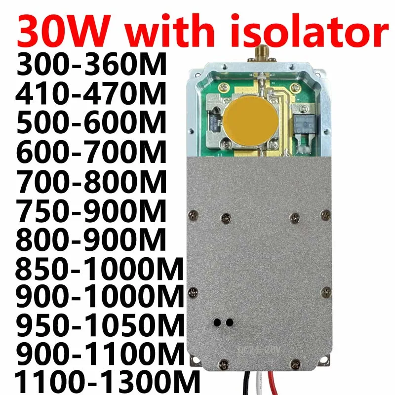 30W RF module with isolator 300-360MHZ410-470MHZ500-600MHZ600-700MHZ700-800MHZ750-900MHZ800-900MHZ850-1000MHZ950-1050MHZ1.2G1.5G