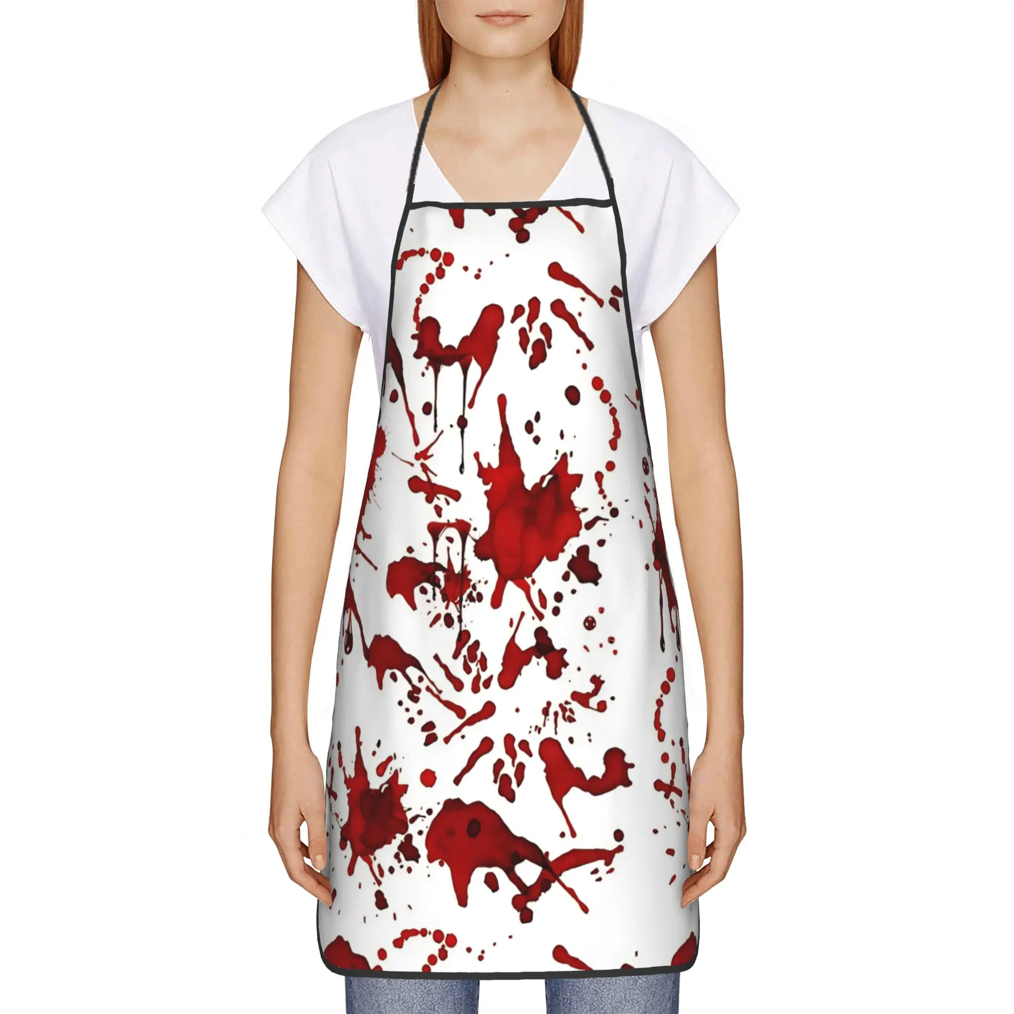 Blood Splatter Apron  Cute Cleaning Kitchen Accessories Barbecue Manicure Aprons without Pocket