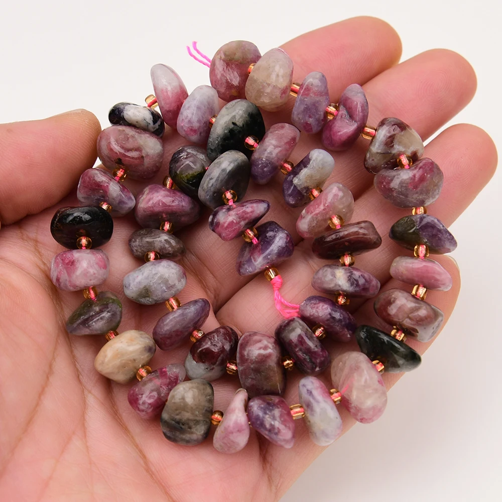 Natural Mix Color Red Tourmaline Gems Raw Mineral Stone Loose Beads 15
