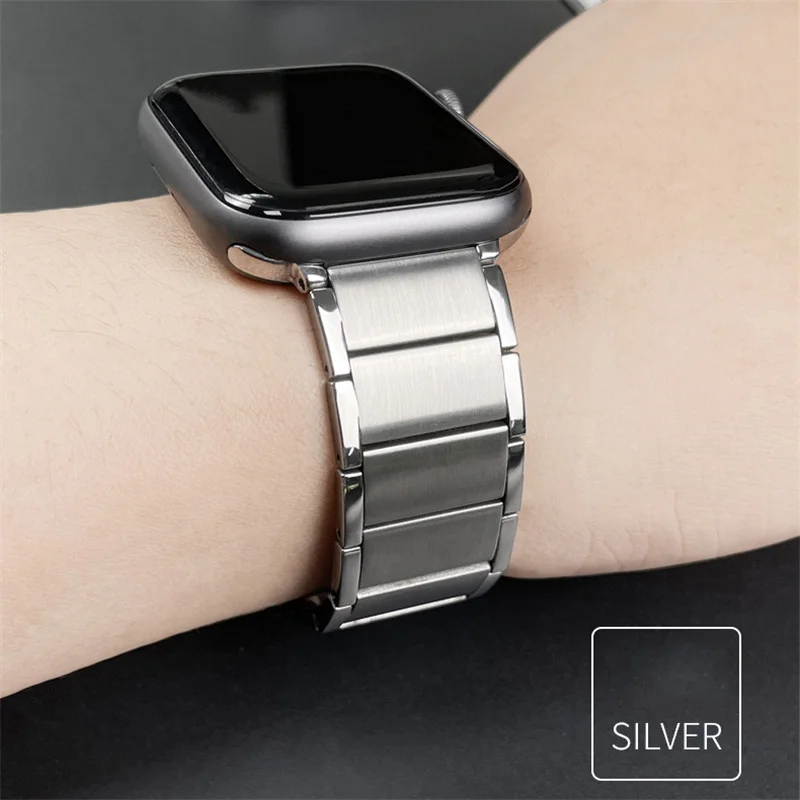 Magnetic Link Strap For Apple Watch Ultra 2 49mm Band Stainless Steel Bracelet for iWatch 10 9 8 7 6 46mm 42mm 41mm 45mm 40 44mm