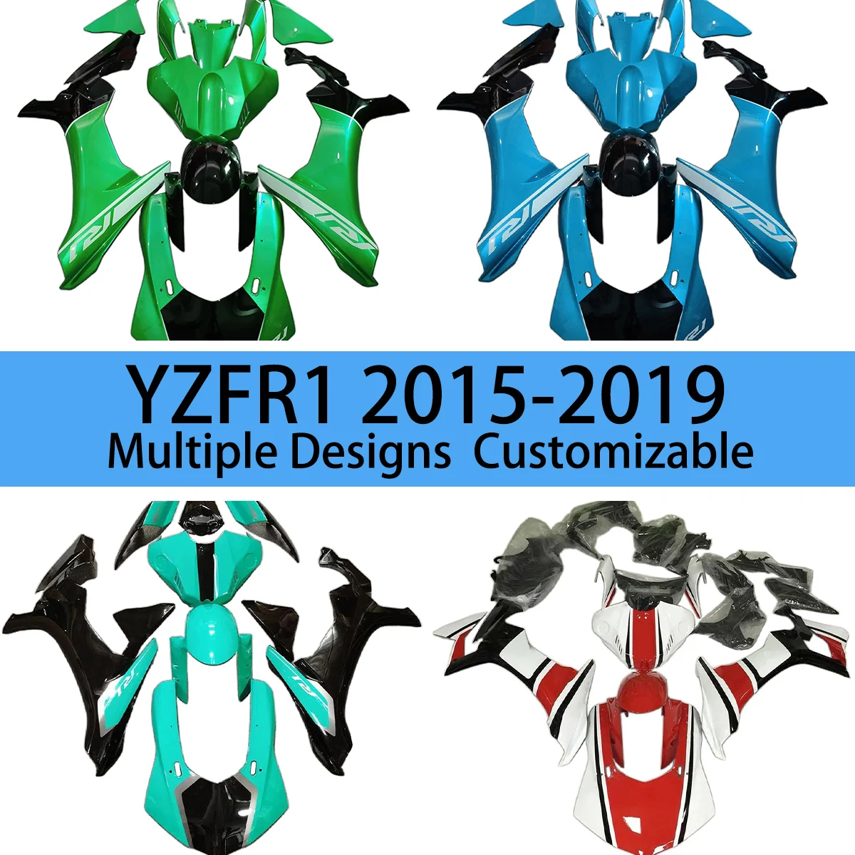 

Rebuild Motorcycle Fairings YZFR1 2015 2016 2017 2018 2019 Motorcycle Fairing Kit Injection Cowling for YAMAHA YZF R1 15-19