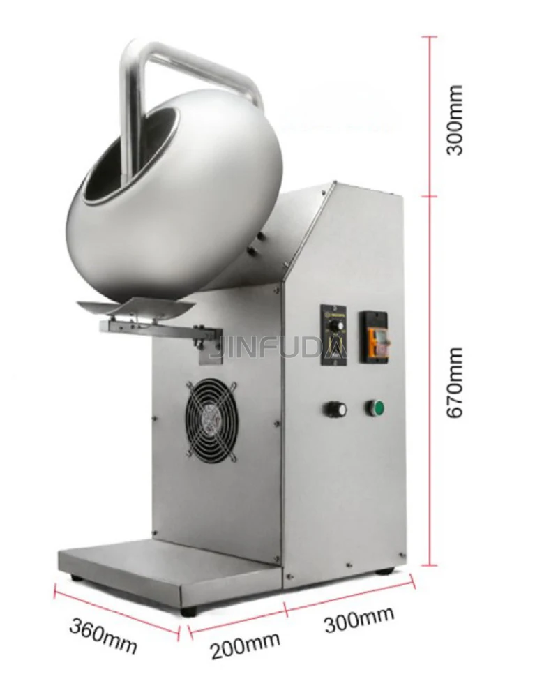 

HBY-400 Mini Food Grade Heating Small Handmade Chocolate Peanut Sugar Coating Machine
