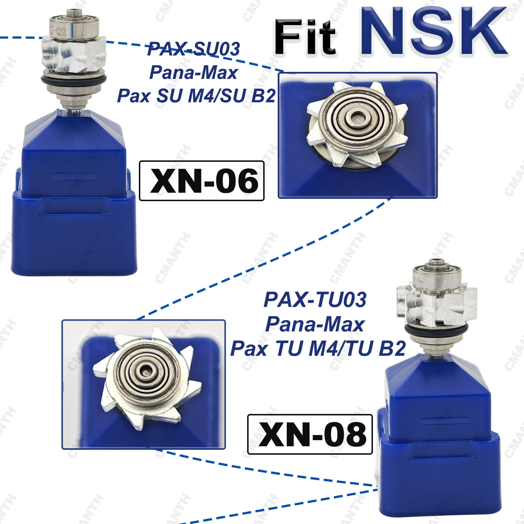 

Dental Turbine Cartridge Rotor PAX-SU03 Fit NSK Pana-Max Pax SU/TU M4 B2 High Speed Handpiece Dentistry Tools Accessories