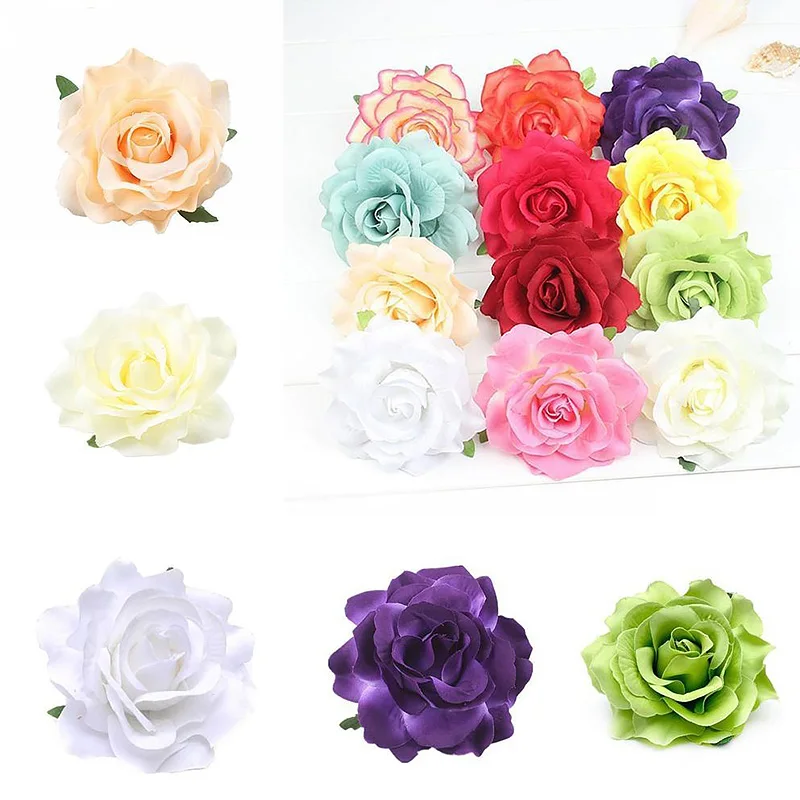 1PC Rose Flower Hairpin Brooch Headdress Hair Accessories For Bridal Bridesmaid Wedding Party Simulated Flower Hairclip Ornament