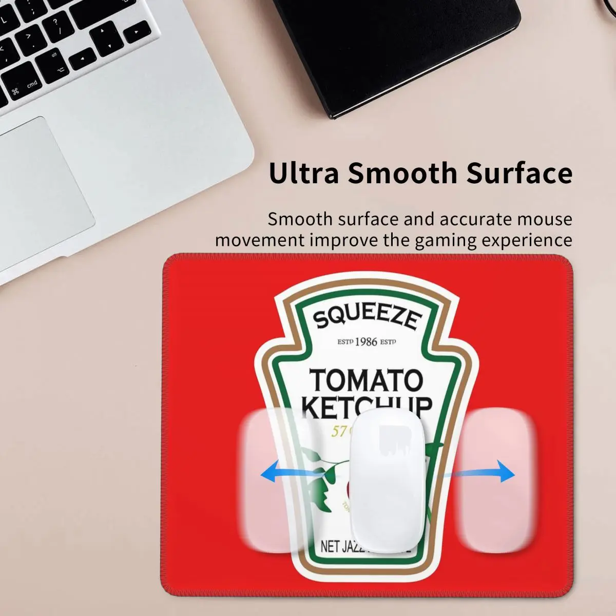 مضحك الكاتشب تسمية ماوس الوسادة الكمبيوتر لوحة المفاتيح ماوس حصيرة ألعاب الكمبيوتر المحمول مكتب حصيرة مكتب الملحقات الجدول الحصير