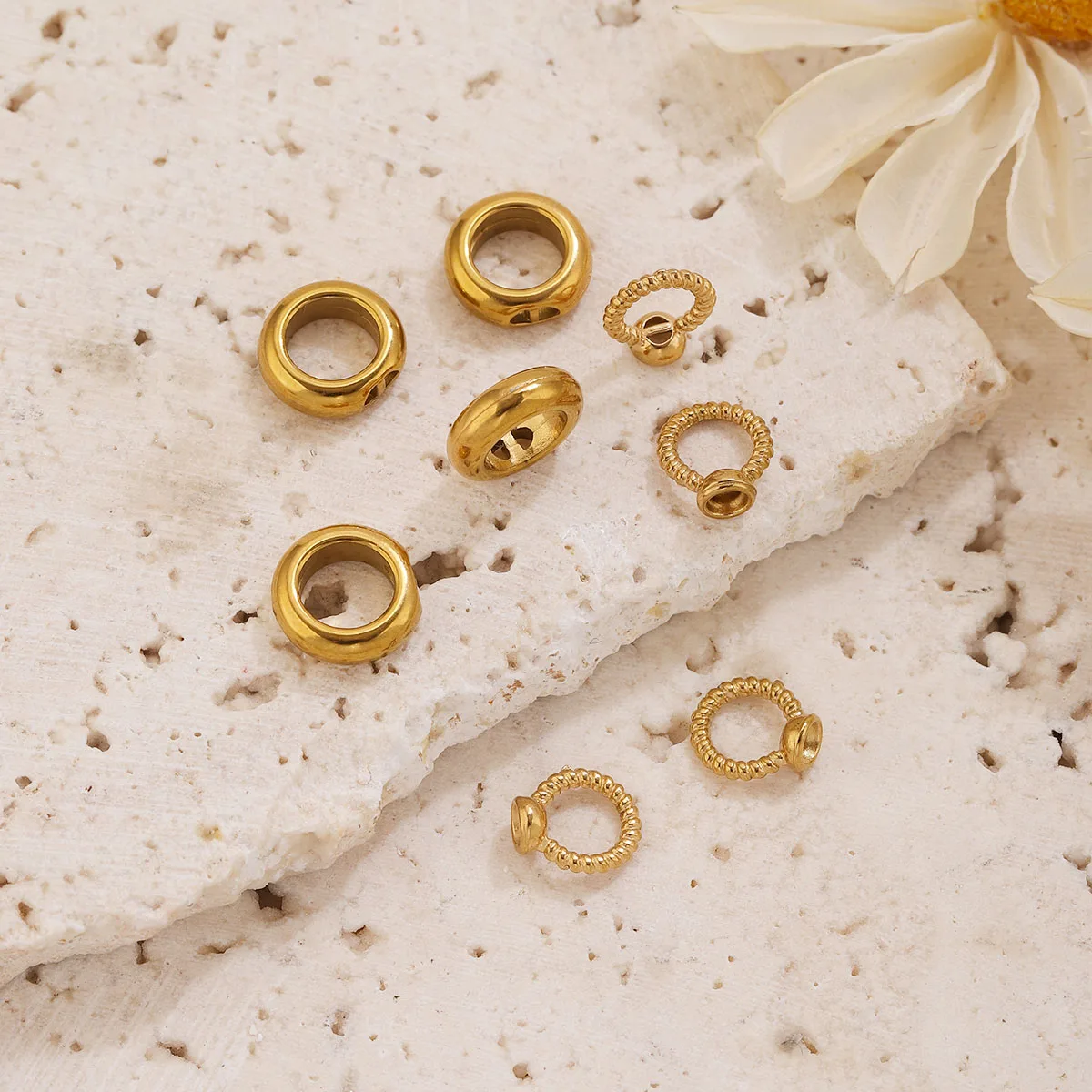 20pcs 18K Stainless Steel 2 Holes For Women Jewelry Bracelets Connector Bead End Cap with Hole Supplies Jewelry Findings Bulk view 4