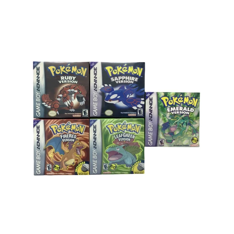 gbaビデオゲームカートリッジコンソールカードポケモンシリーズエメラルドファイアレッドリーフグリーンルビーサファイア（gba-nds用）