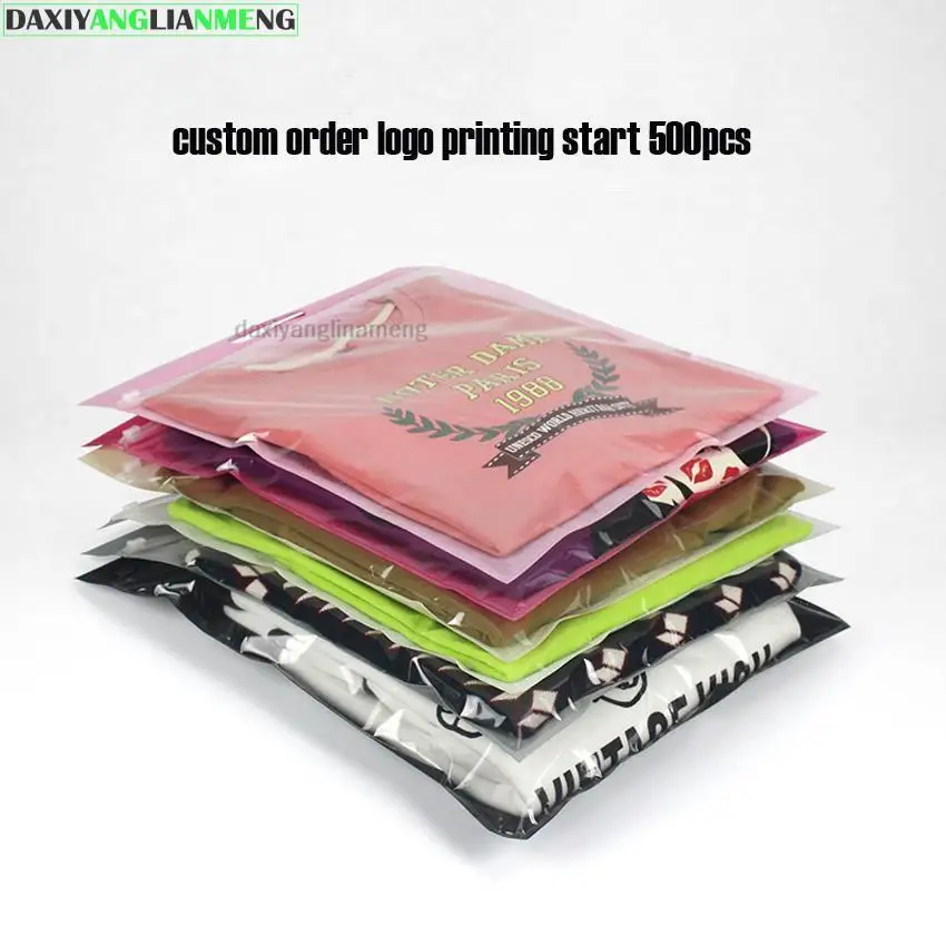 50pcs/lot All Sizes 20/25/30/35/40cm +hand loop-6colors Nonwoven Zipper Gift Travel Transparent Handbag Clothes Packaging Bags