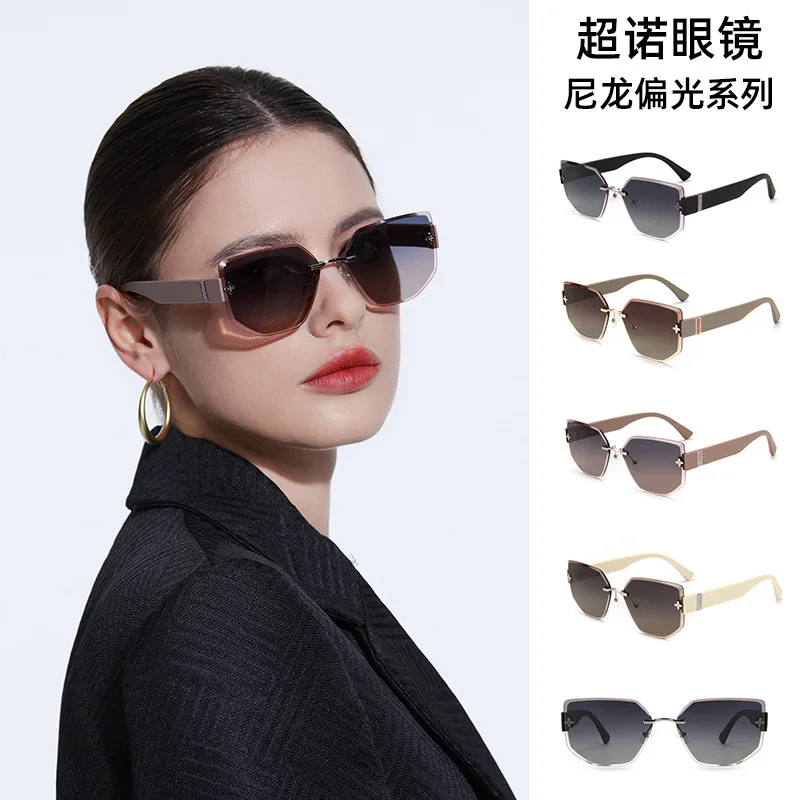 2024New Cross-Border Nylon Polarized Sunglasses for Women Outdoor Driving UV ProtectiongmFashion High-Grade Sunglasses