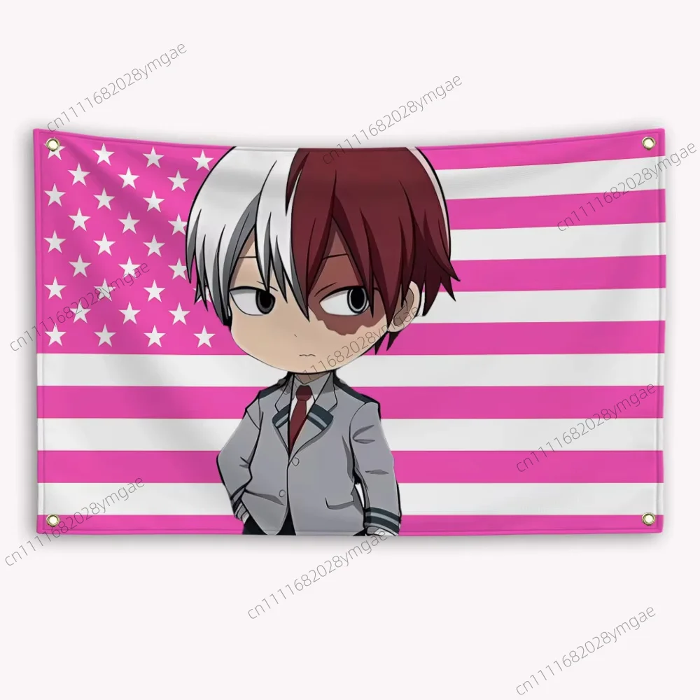 Unique Anime Tapestry Bakugou Katsuki Flags Wall Tapestries Aesthetic Bedroom Dorm Background Cloth Banners Wall Art Decoration