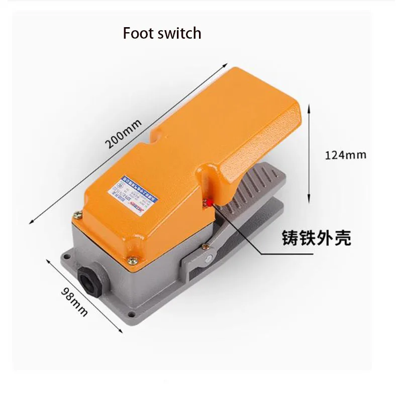 Foot Switch TFS-302/LT4 Foot Pedal Control Open And Close Aluminum Shell Machine Tool Accessories Foot Press Silver Contact