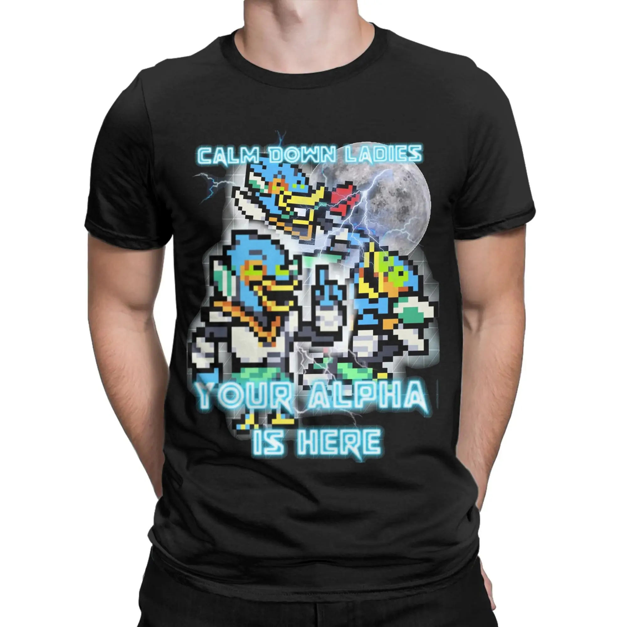 Calm Down Ladies Your Alpha is Here Berdly Deltarune  Accessories Unisex T Shirt Cotton Tee Print  T-shirt Clothes
