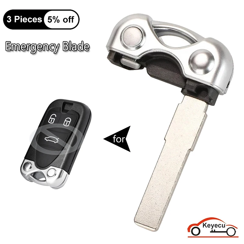 

KEYECU Uncut Insert Emergency Key Blade for Alfa Romeo 159 Brera Spider 2005 2006 2007 2008 2009 2010 2011 Auto Smart Remote Key