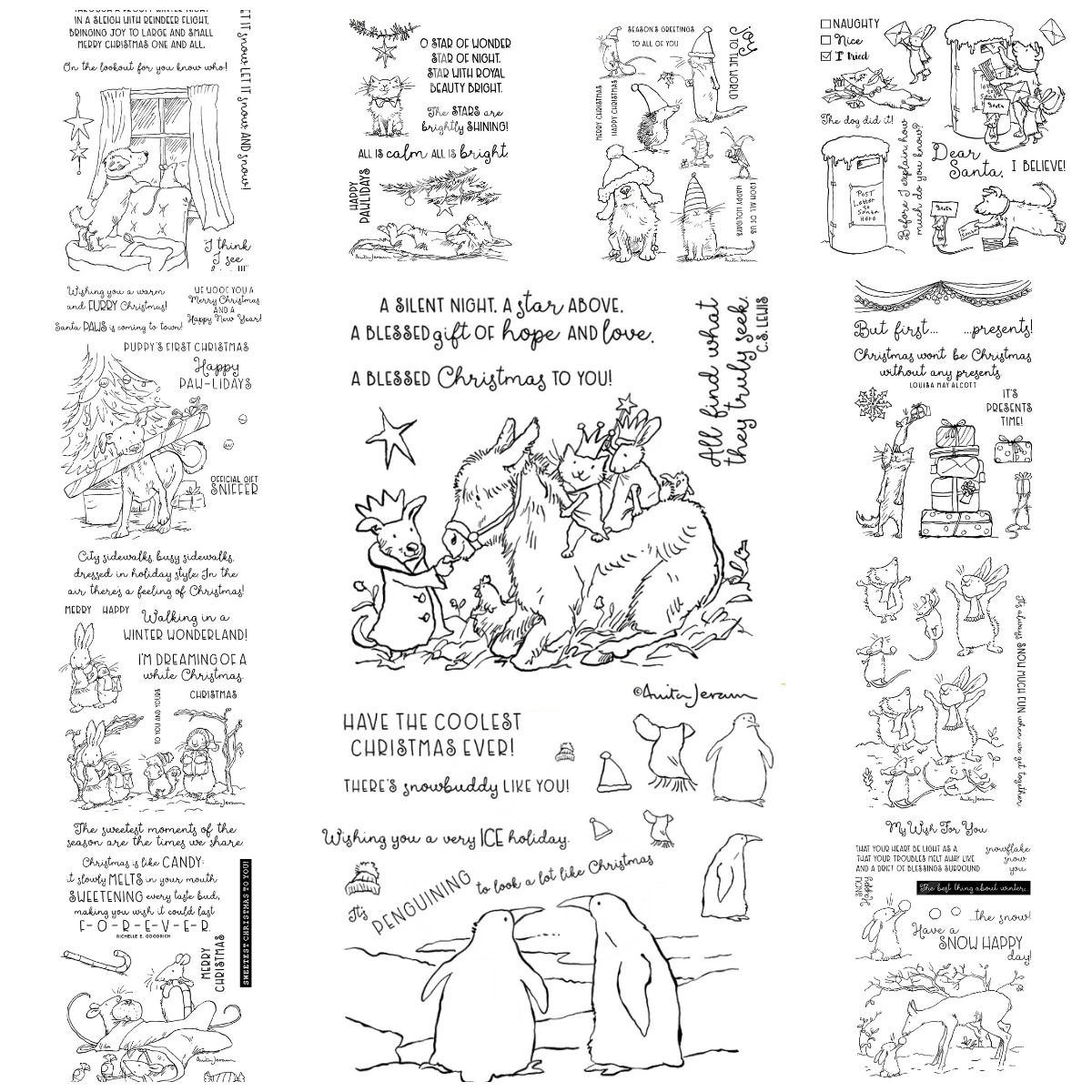 

November 2025 Ice Holiday Santa Silicone Stamps Diy Scrapbook Diary Decoration Embossed Paper Card Album Craft Template New