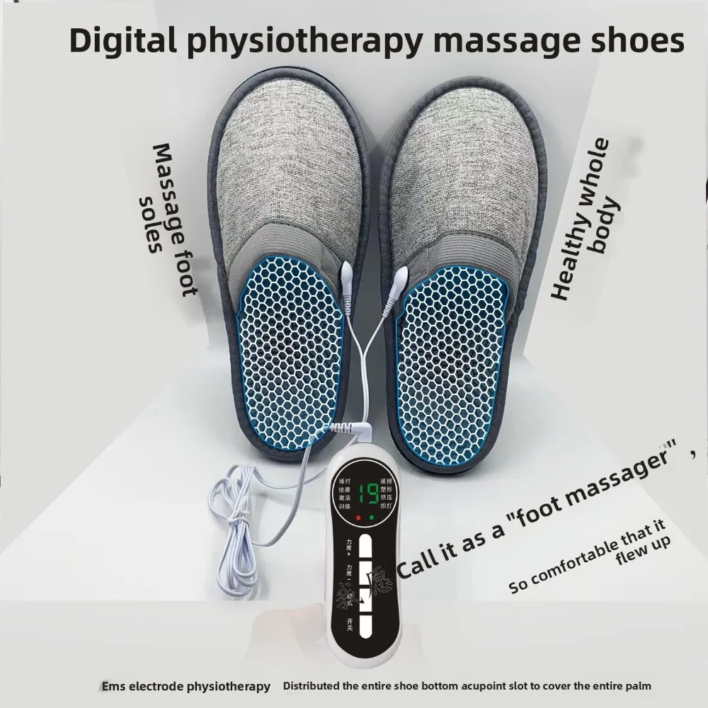 รองเท้าแตะนวดเท้า ชีพจรไฟฟ้าบำบัด นวดกล้ามเนื้อเท้า EMS ไมโครเคอร์เรนท์ ผ่อนคลายกล้ามเนื้อเท้า รองเท้าบรรเทาความเมื่อยล้า