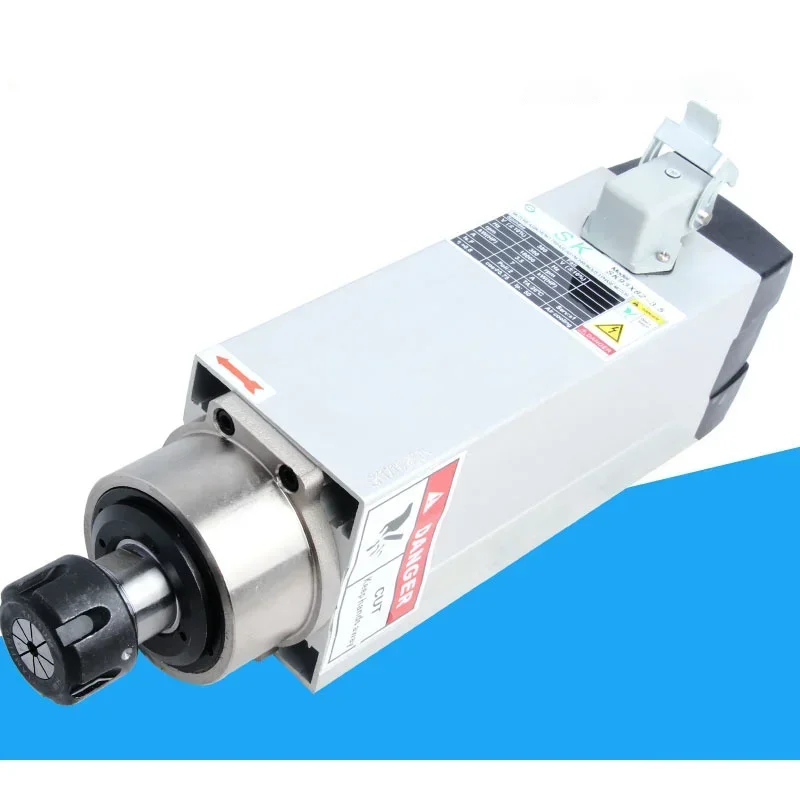 เครื่องแกะสลักแกนมอเตอร์ระบายความร้อนด้วยอากาศ2.2KW 3.5KW ความเร็วสูงอุปกรณ์มอเตอร์แกนหมุนสำหรับเครื่องแกะสลัก ER25 CNC