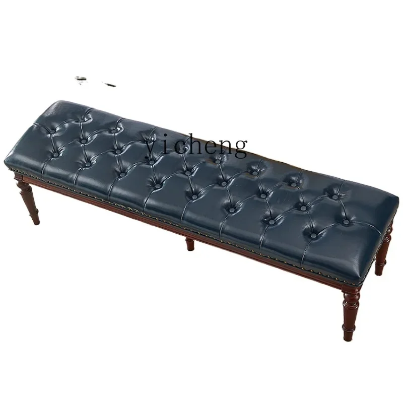 

bedroom bedside stool small sofa with backrest solid wood cloakroom stool retro long lady chair