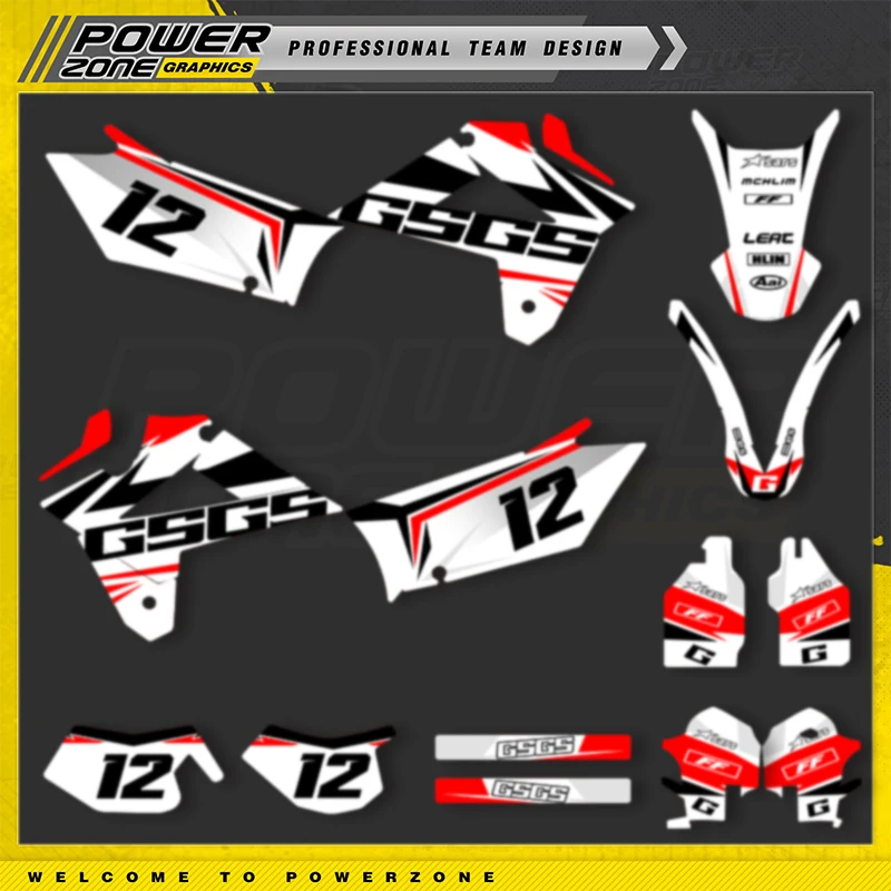 

PowerZone Custom Team Graphics Backgrounds Decals For EC Stickers Kit For GASGAS 2007 2008 2009 EC 200 250 300 350 09