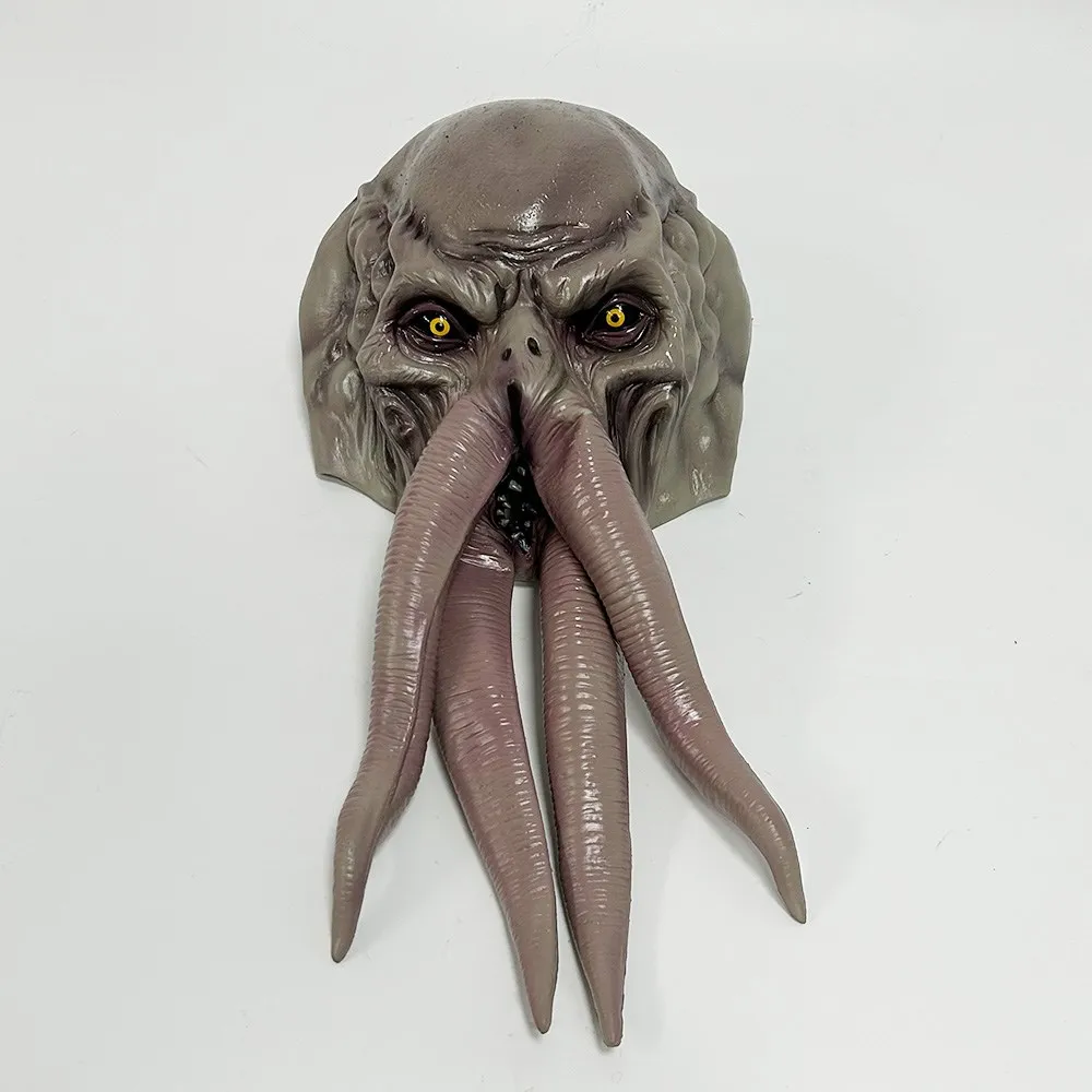 Baldur\'s Gate 3 Lllithid Mind Flayer Squiddy Mask Cosplay Animal Octopuses Monster Latex Helmet Halloween Party Costume puntelli