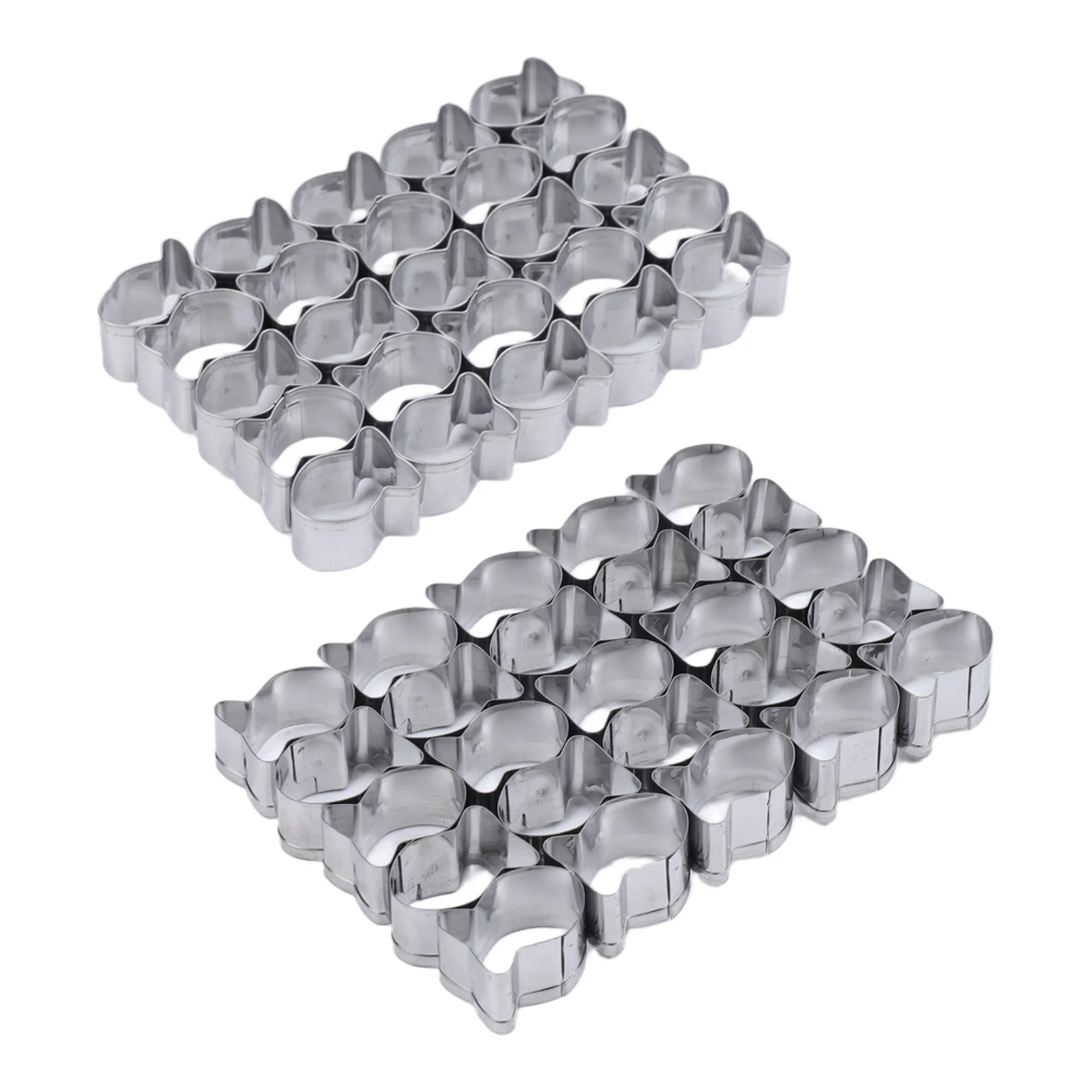 2Pcs Stainless Steel Goldfish Cookie Cutter 25 Cavity Fish Shaped For Baking Party Cake Decorating Kitchen Tools Gadget