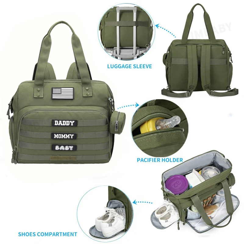 

New Waterproof Large Capacity Backpack Multi-functional Baby Diaper Bag Newborn Travel Bag Baby Product Storage Bring Tissue Bag