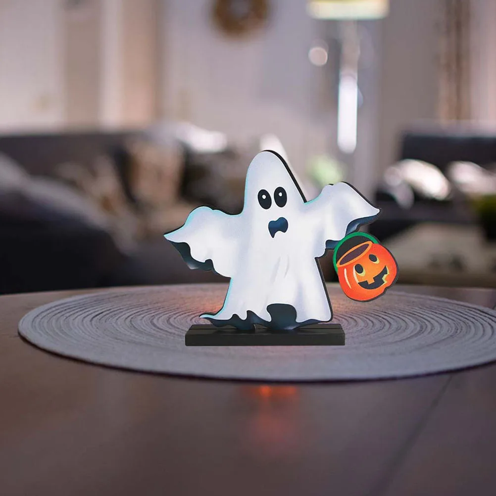 

6pcs Halloween Table Centerpiece Sign Decoration Desktop Ornament For Party Supplies Density Board Table Sign Halloween Party